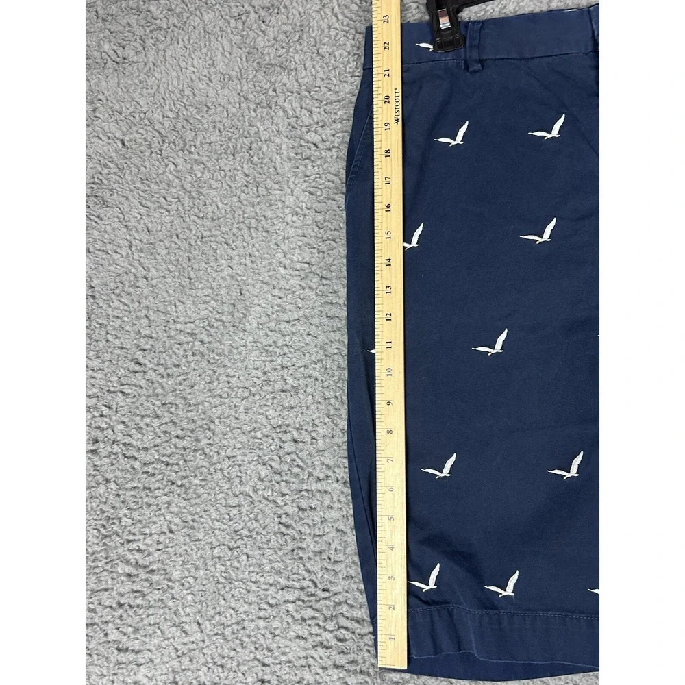 Polo Ralph Lauren Mens 32 Seagull Bird Cotton Chino Shorts Navy Blue Golf Vacay